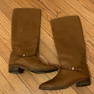 Brown Leather Heeled Riding Boots